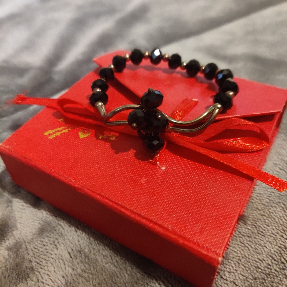Black and silver bracelet